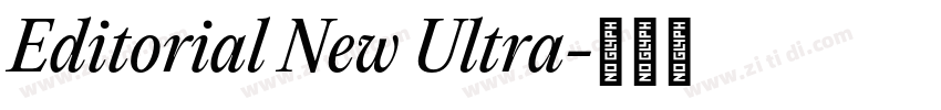 Editorial New Ultra字体转换